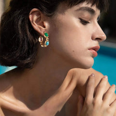 Gemstone Hoops